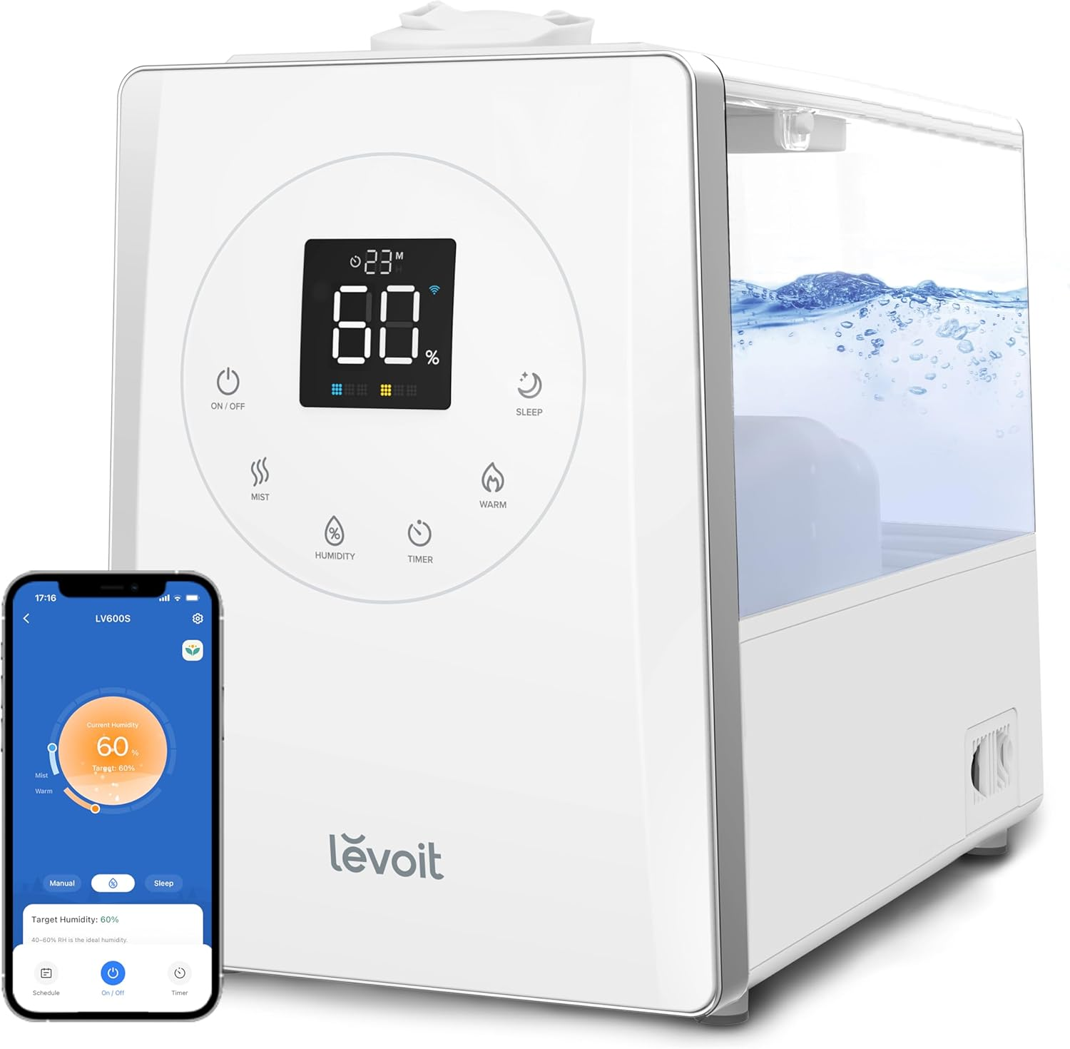 The best smart humidifier for real-world use: Levoit LV600S Smart Hybrid Ultrasonic