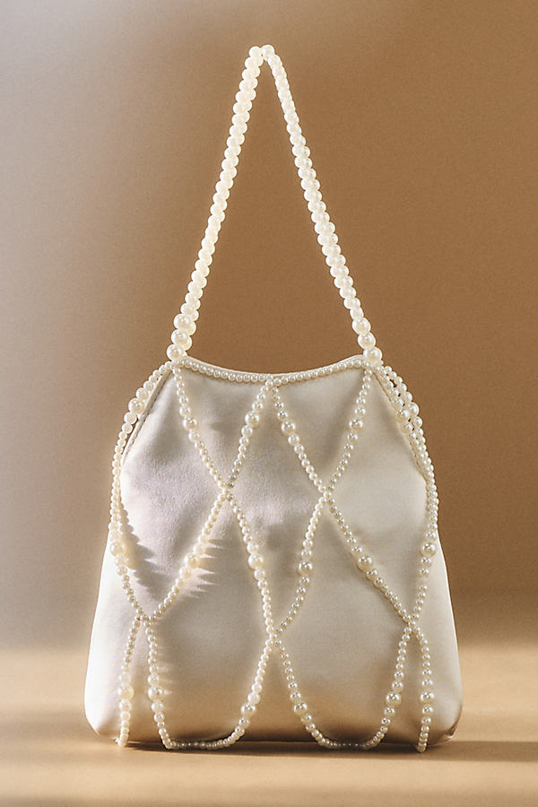 Serila Beaded Shoulder Bag in Cloud Dancer
