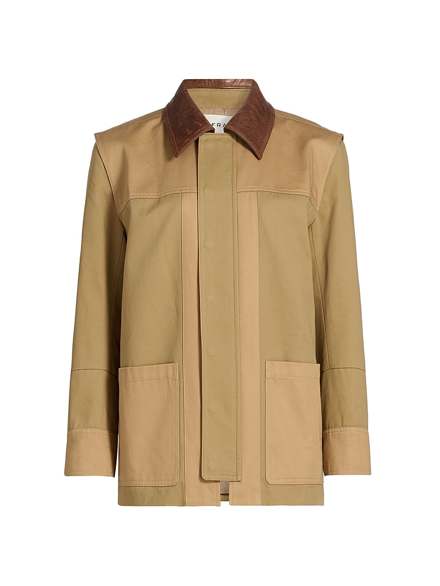 Leather‑Collar Chore Jacket